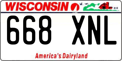 WI license plate 668XNL