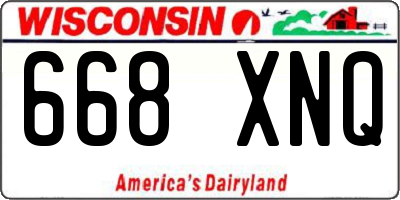 WI license plate 668XNQ