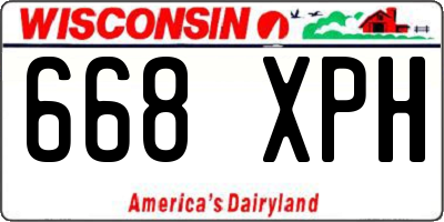 WI license plate 668XPH
