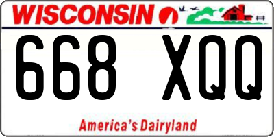 WI license plate 668XQQ