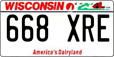 WI license plate 668XRE