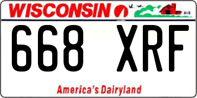 WI license plate 668XRF