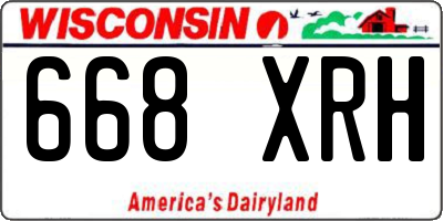 WI license plate 668XRH