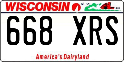 WI license plate 668XRS