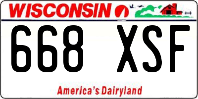 WI license plate 668XSF