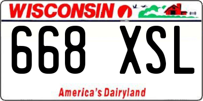WI license plate 668XSL