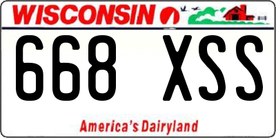 WI license plate 668XSS