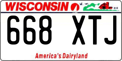 WI license plate 668XTJ
