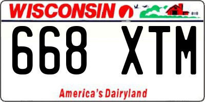 WI license plate 668XTM