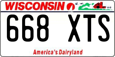 WI license plate 668XTS