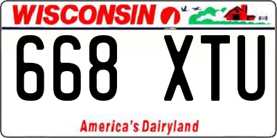 WI license plate 668XTU