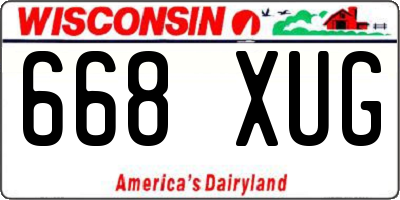 WI license plate 668XUG