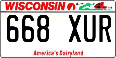 WI license plate 668XUR