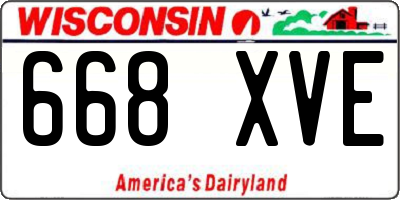 WI license plate 668XVE