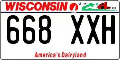 WI license plate 668XXH