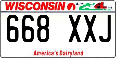 WI license plate 668XXJ