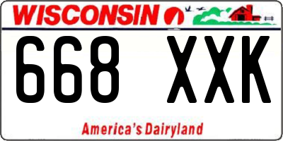 WI license plate 668XXK