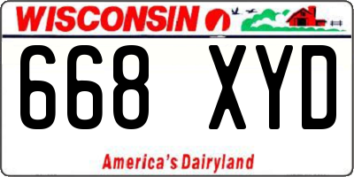 WI license plate 668XYD
