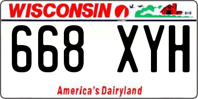 WI license plate 668XYH