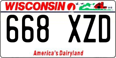 WI license plate 668XZD