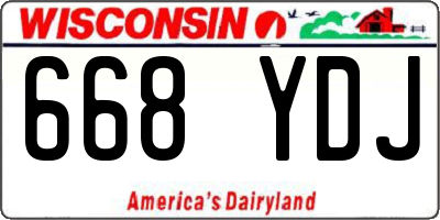 WI license plate 668YDJ
