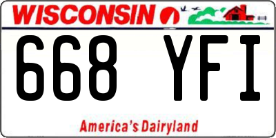 WI license plate 668YFI