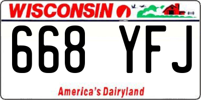 WI license plate 668YFJ