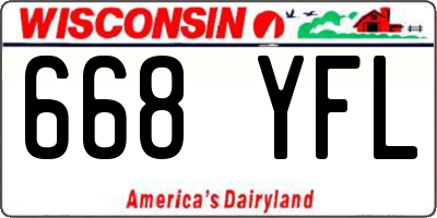 WI license plate 668YFL