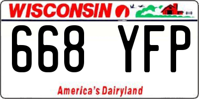 WI license plate 668YFP