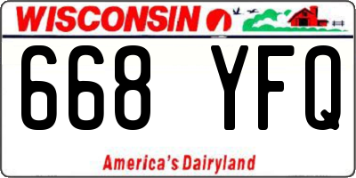 WI license plate 668YFQ