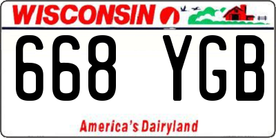 WI license plate 668YGB