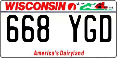 WI license plate 668YGD