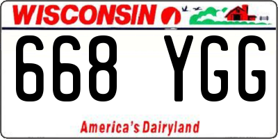 WI license plate 668YGG