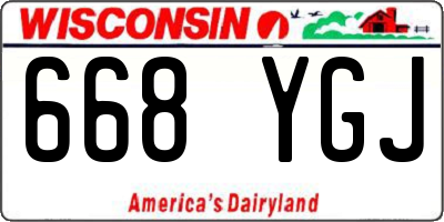 WI license plate 668YGJ