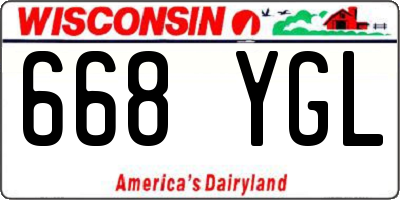 WI license plate 668YGL