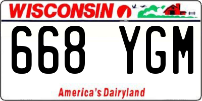 WI license plate 668YGM