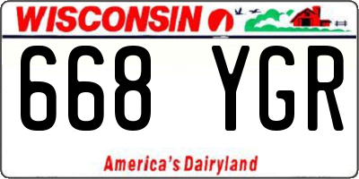 WI license plate 668YGR
