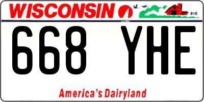 WI license plate 668YHE