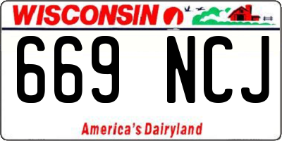 WI license plate 669NCJ