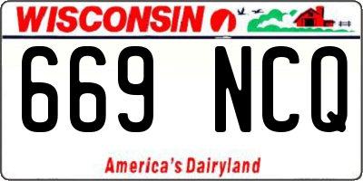 WI license plate 669NCQ