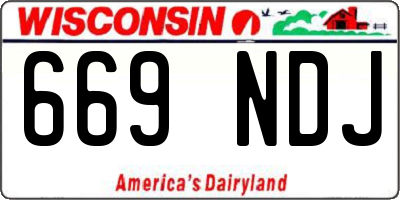 WI license plate 669NDJ