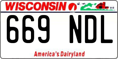 WI license plate 669NDL