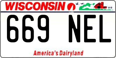 WI license plate 669NEL