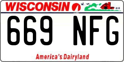 WI license plate 669NFG