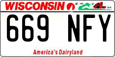 WI license plate 669NFY