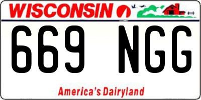 WI license plate 669NGG