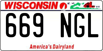 WI license plate 669NGL