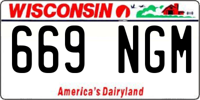 WI license plate 669NGM