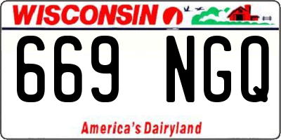 WI license plate 669NGQ