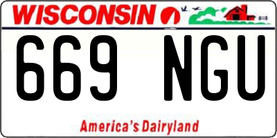 WI license plate 669NGU
